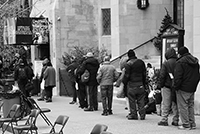 Soup Kitchen : St Luke's Lutheran Church : Hell's Kitchen : Food queues : Food lines : Hell's Kitchen : Streetlife, New York, Photo by Richard Moore
